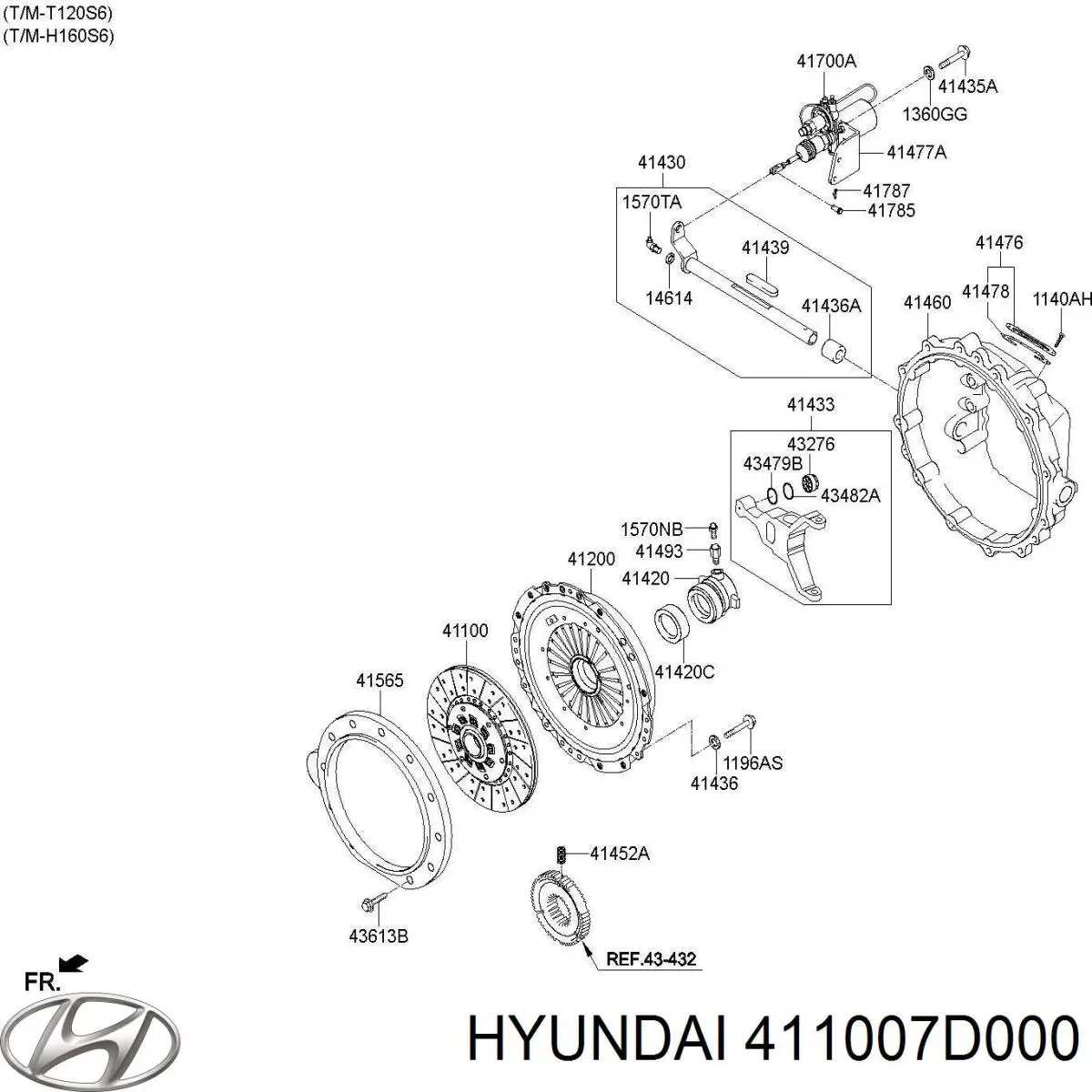  411007D010 Hyundai/Kia