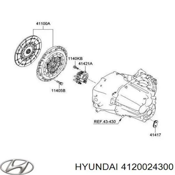 4120024300 Hyundai/Kia комплект зчеплення (3 частини)