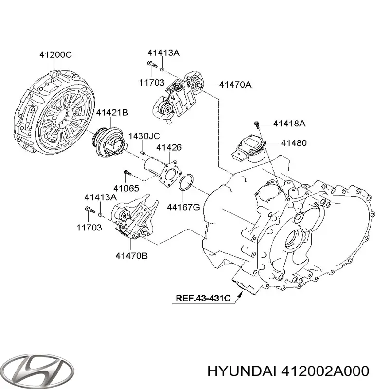 412002A000 Hyundai/Kia корзина зчеплення