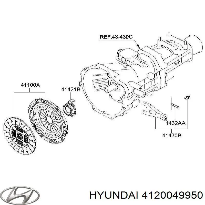 Комплект зчеплення (3 частини) Hyundai/Kia 4120049950 ціна, від 275.39 USD