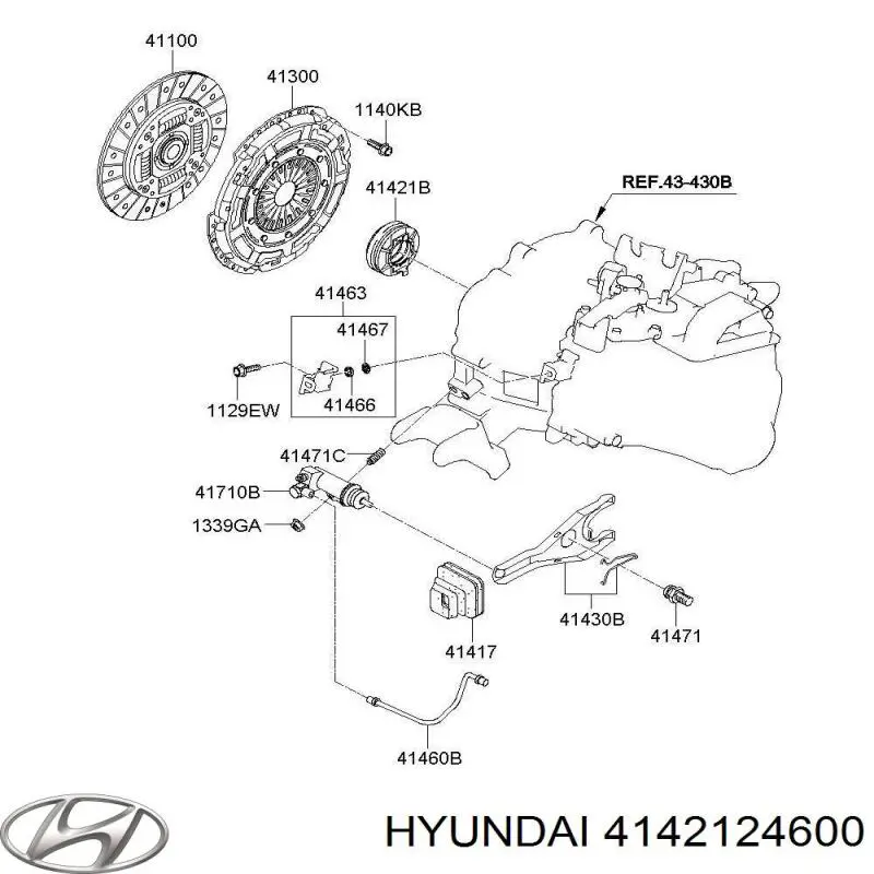  Hyundai/Kia 4142124600 ціна, від 271.36 USD