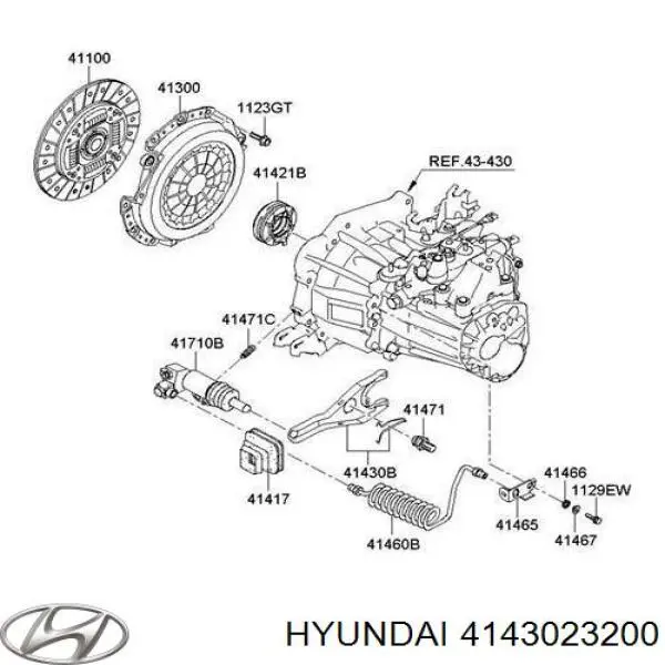 Вилка зчеплення на Hyundai I30  FD