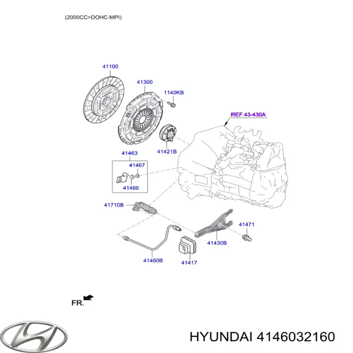 Купити 4146032160 Hyundai/Kia Трубка зчеплення