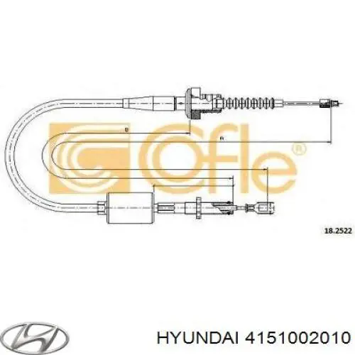Купити 4151002010 Hyundai/Kia Трос зчеплення