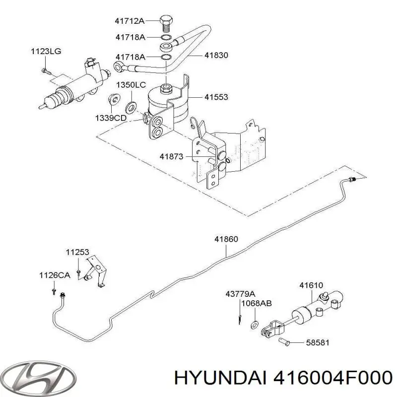 416004F000 Hyundai/Kia Циліндр зчеплення, головний