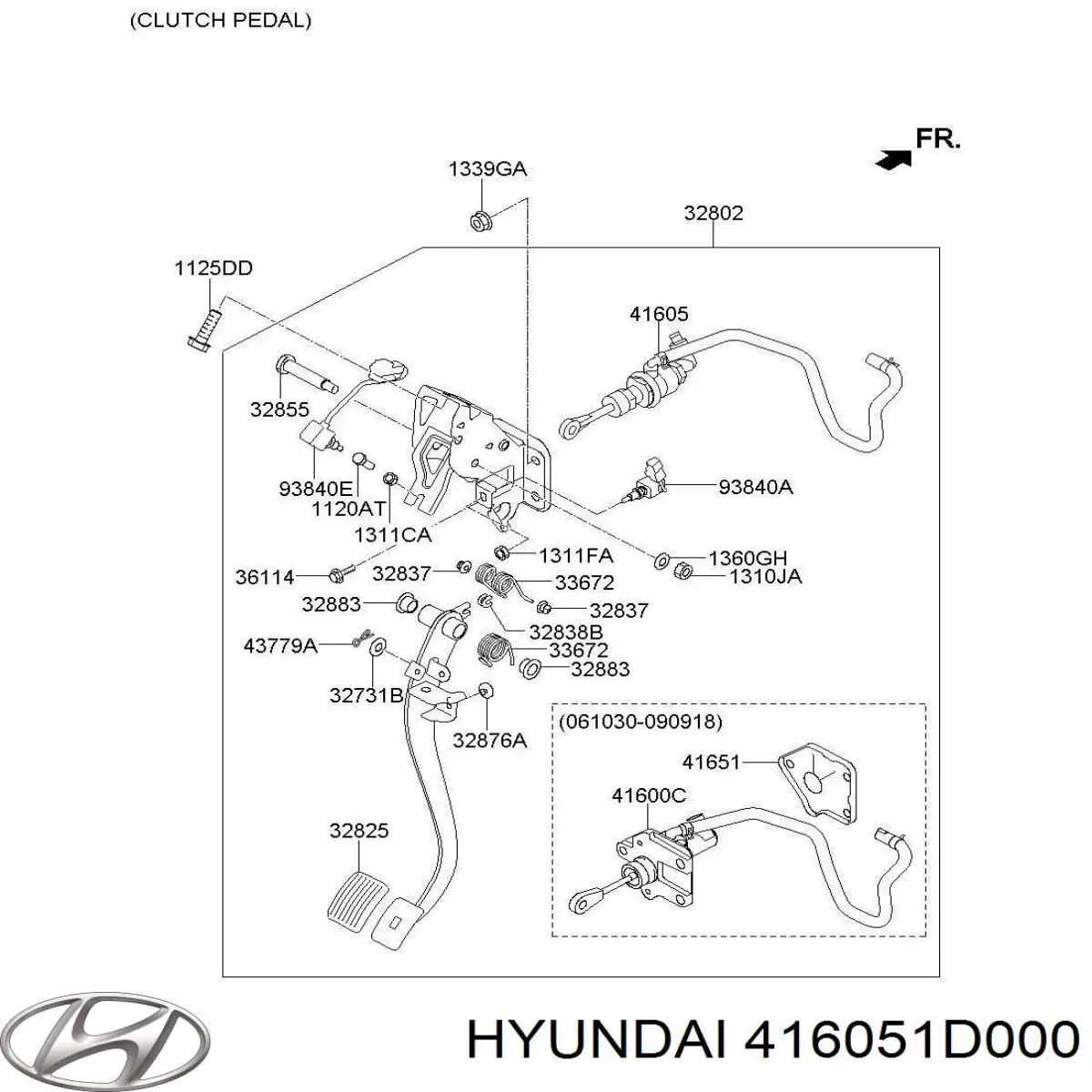 Циліндр зчеплення, головний 416051D000 Hyundai/Kia