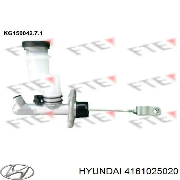 4161025020 Hyundai/Kia Циліндр зчеплення, головний