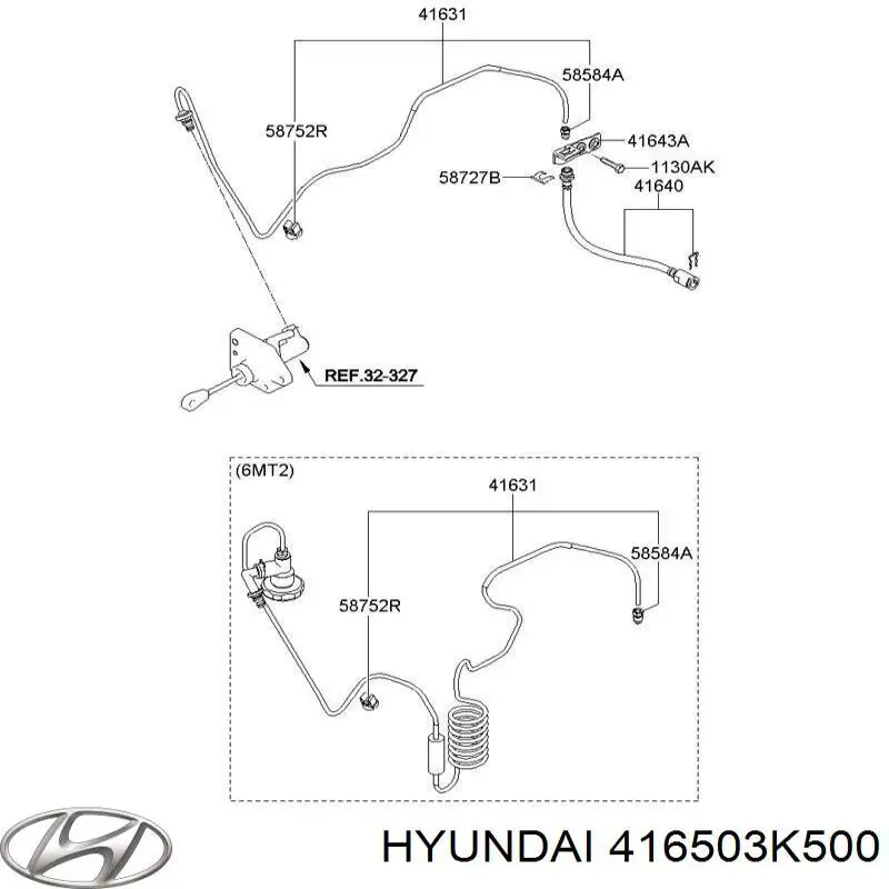 416503K500 Hyundai/Kia Клапан контролю гідроприводу зчеплення
