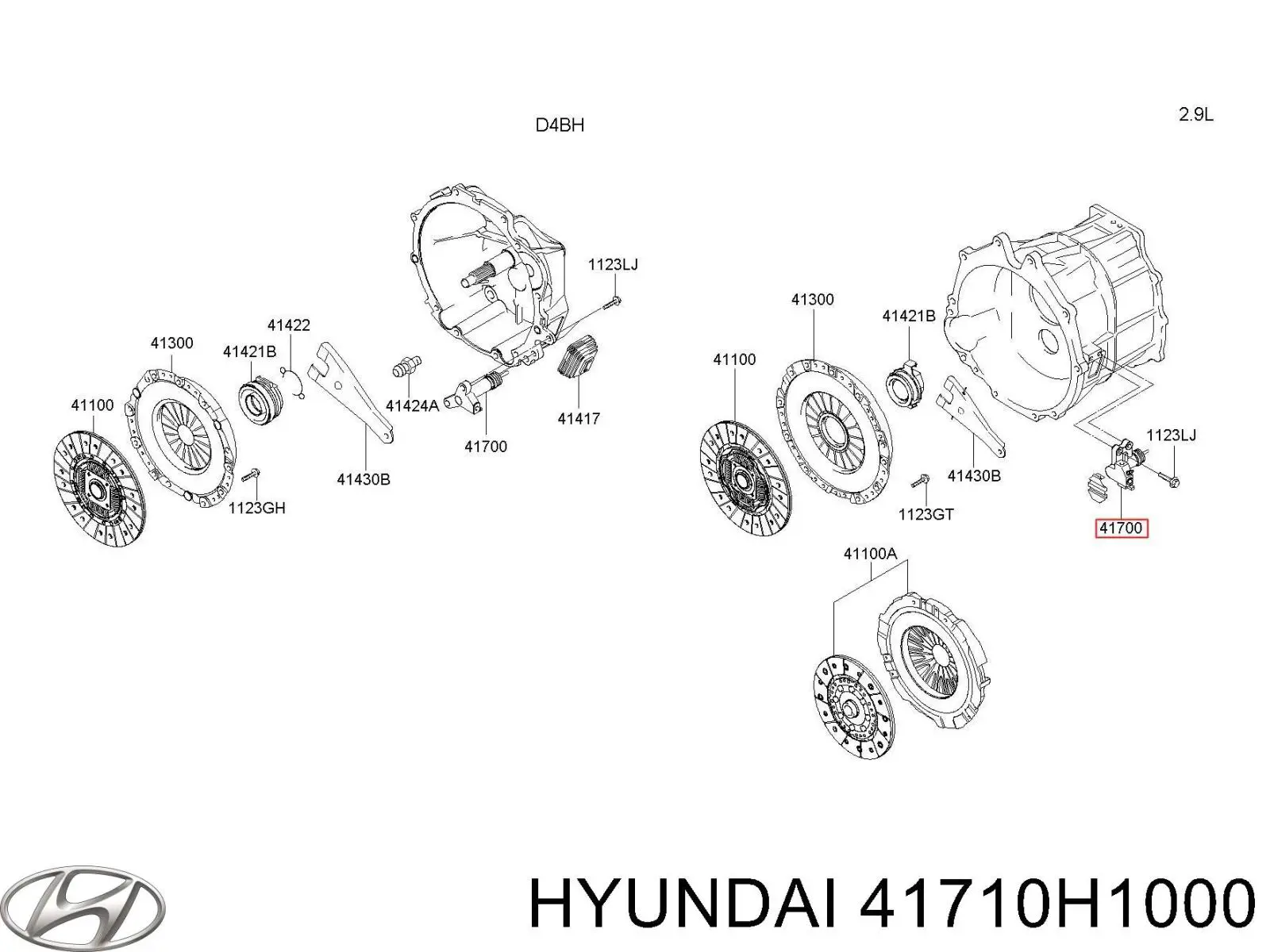 Робочий циліндр зчеплення 41710H1000 Hyundai/Kia
