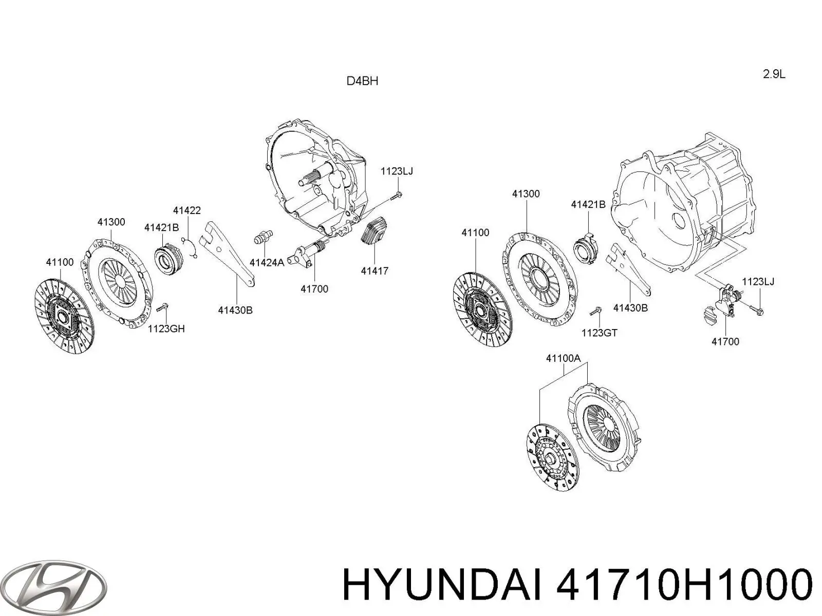41710H1000 Hyundai/Kia циліндр зчеплення, робочий