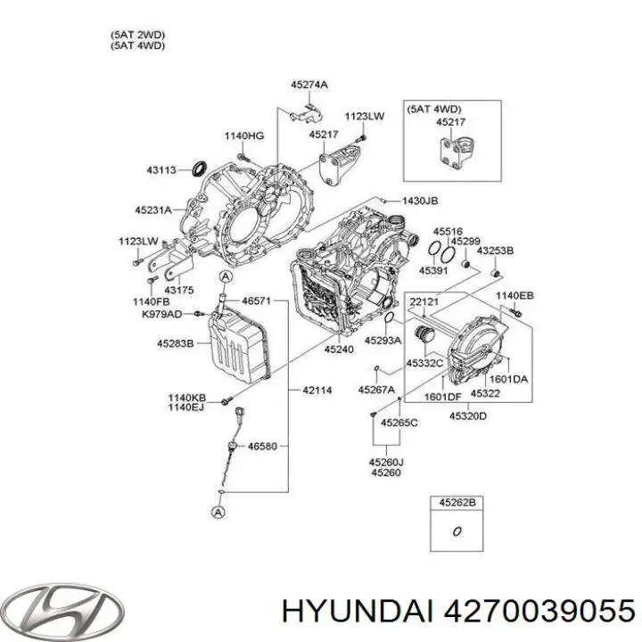 4270039055 Hyundai/Kia датчик режимів роботи акпп