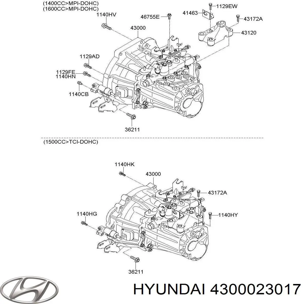 4300023017 Hyundai/Kia МКПП