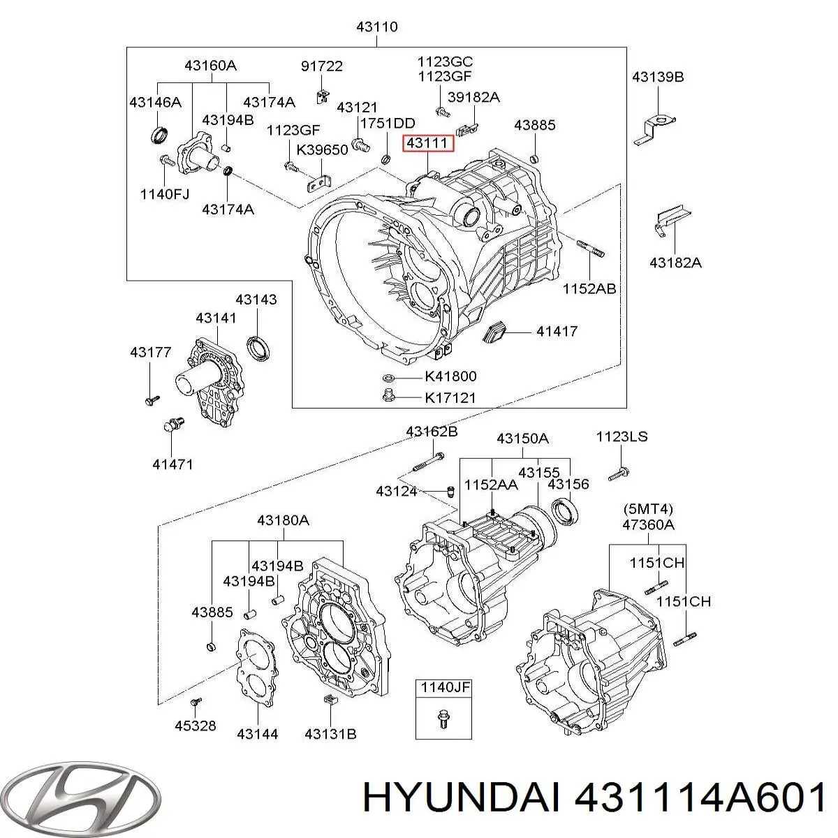  Hyundai/Kia 431114A601 ціна, від  USD