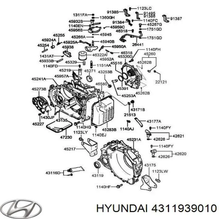 4311939010 Hyundai/Kia сальник піввісі переднього моста