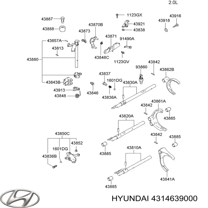  Hyundai/Kia 4314639000 ціна, від 5.93 USD