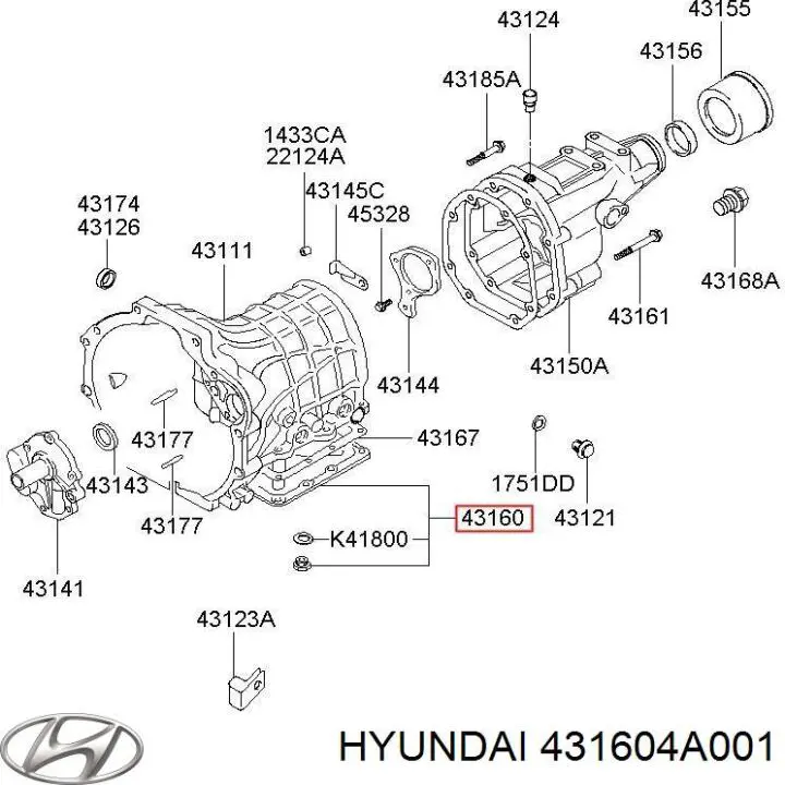 Hyundai/Kia 431604A001 ціна, від 42.28 USD