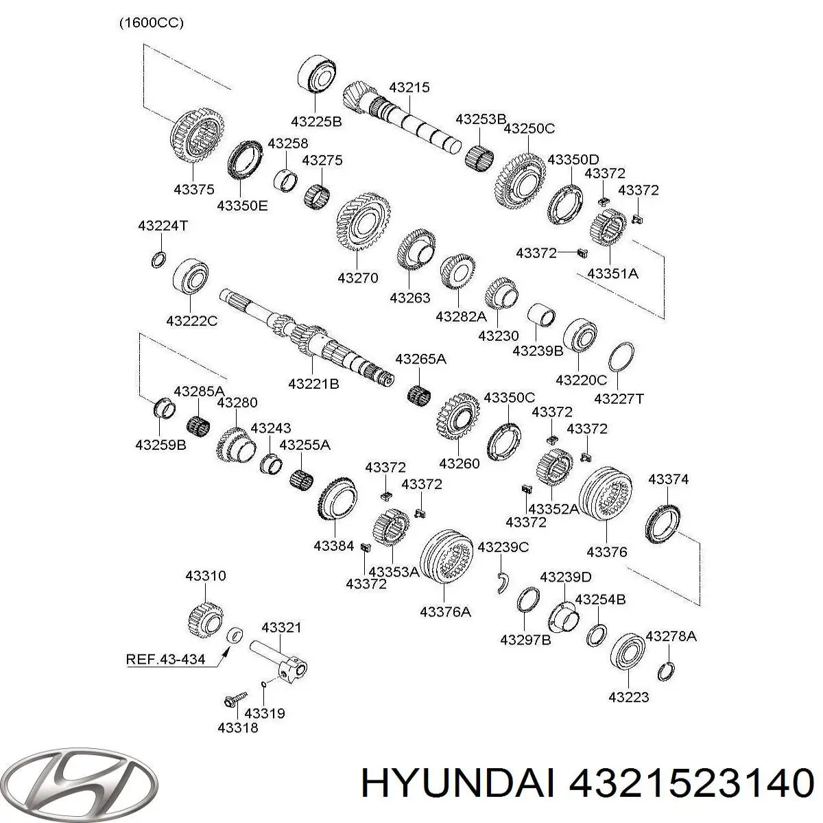  Hyundai/Kia 4321523140 ціна, від 129.69 USD