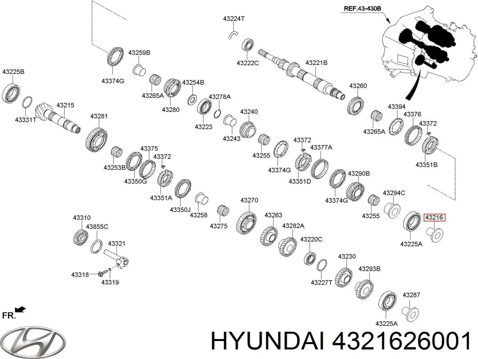  Hyundai/Kia 4321626001 ціна, від 2.15 USD