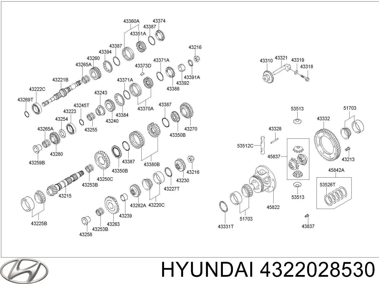 4322028500 Hyundai/Kia 