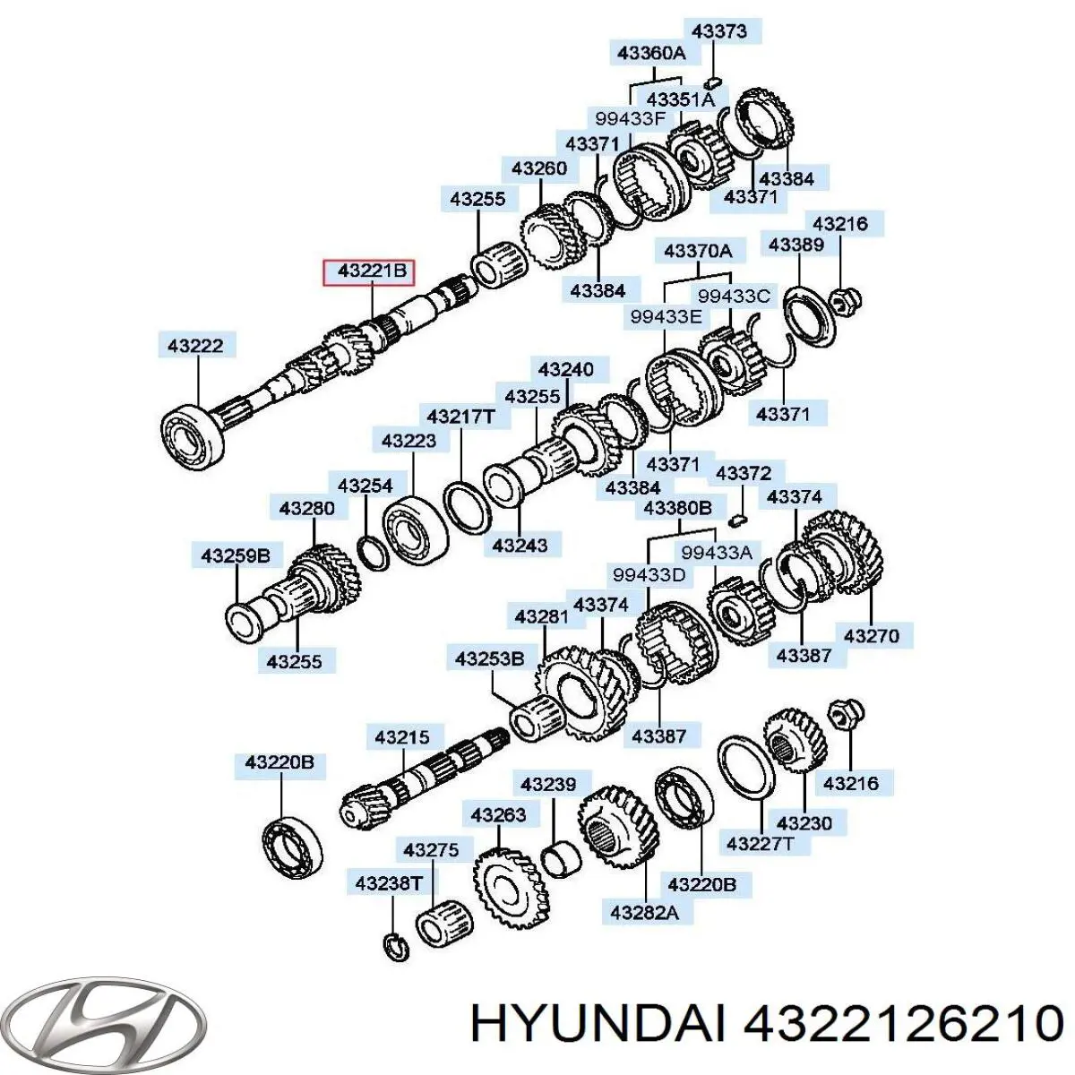  Hyundai/Kia 4322126210 ціна, від 151.32 USD
