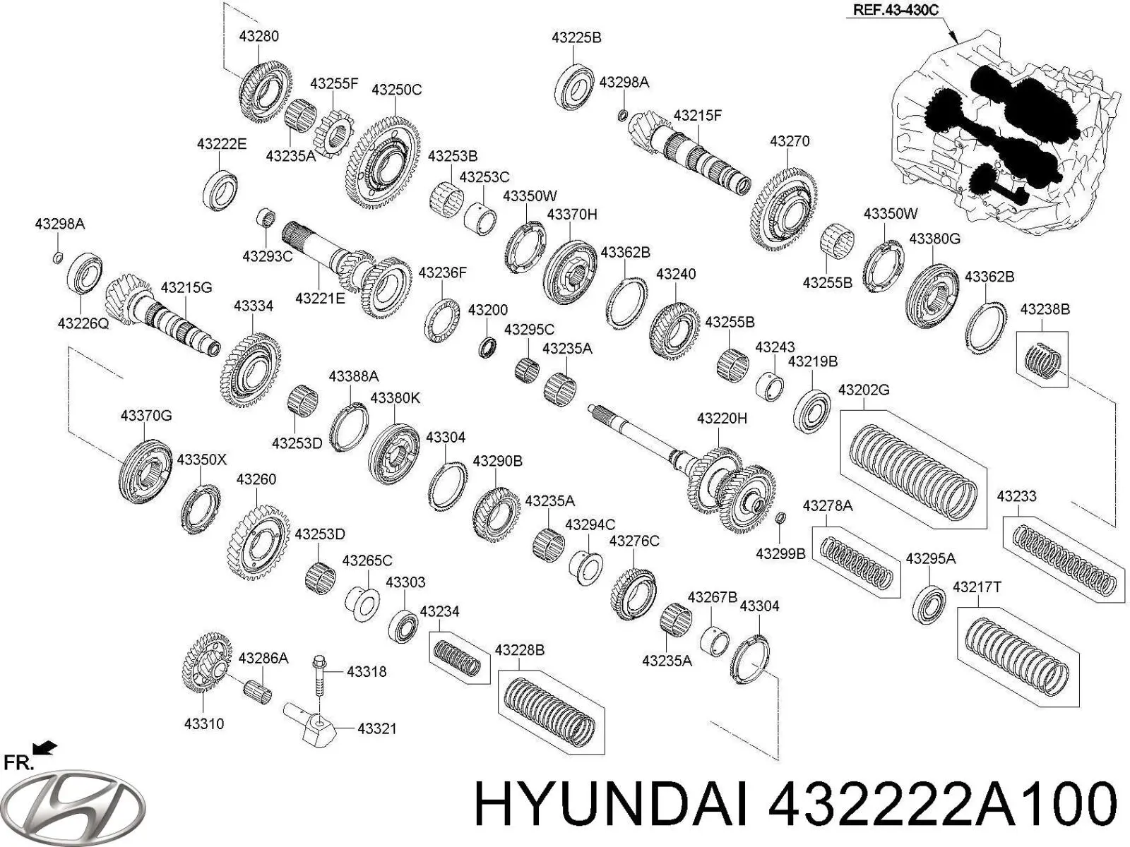  Hyundai/Kia 432222A100 ціна, від 145.15 USD