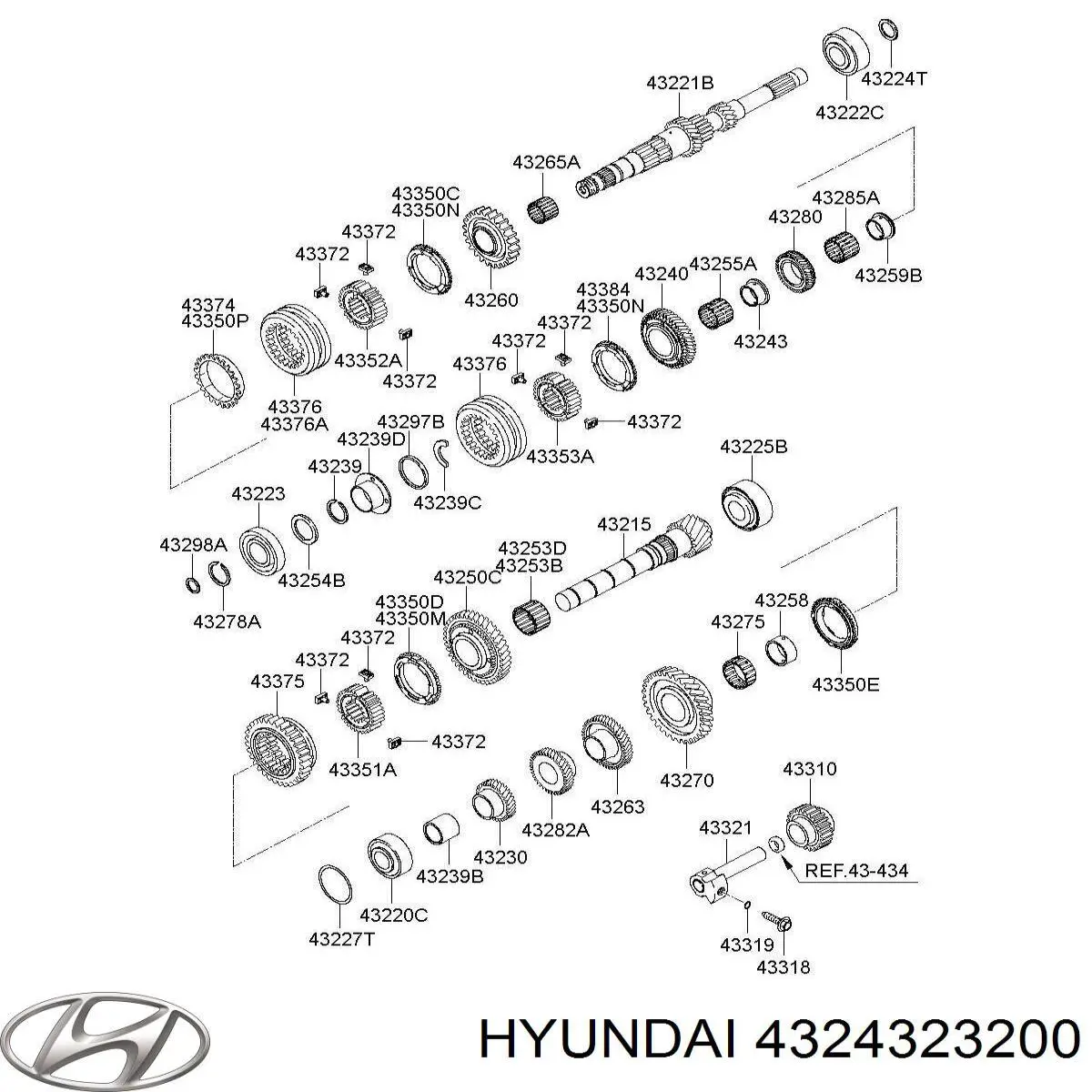  Hyundai/Kia 4324323200 ціна, від 39.13 USD