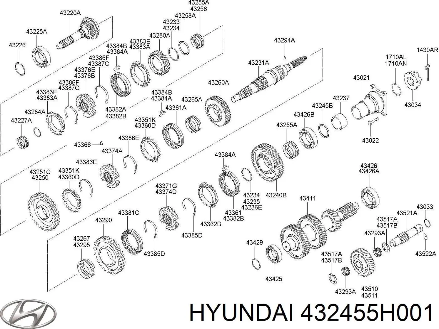  432455H001 Hyundai/Kia