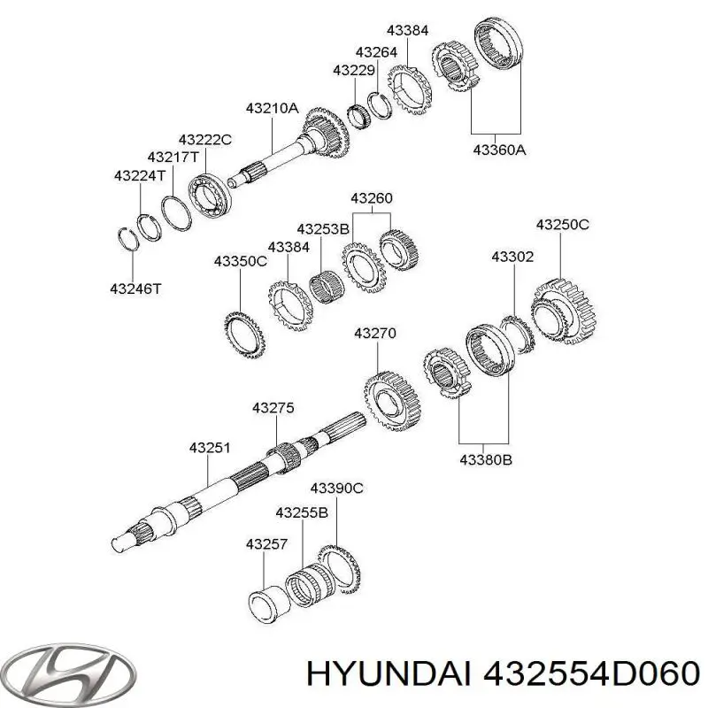  432554D060 Hyundai/Kia