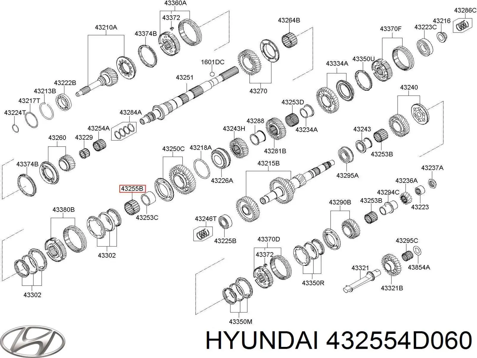  Hyundai/Kia 432554D060 ціна, від 8.55 USD