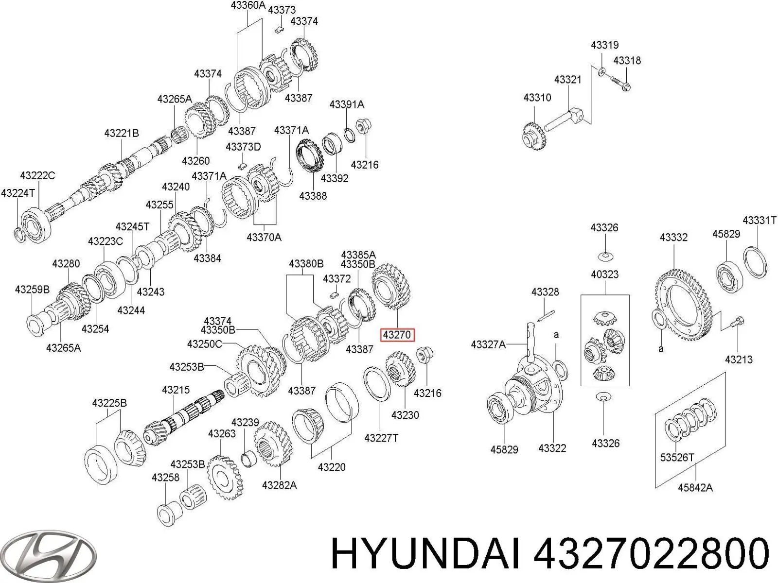  Hyundai/Kia 4327022800 ціна, від 36.63 USD