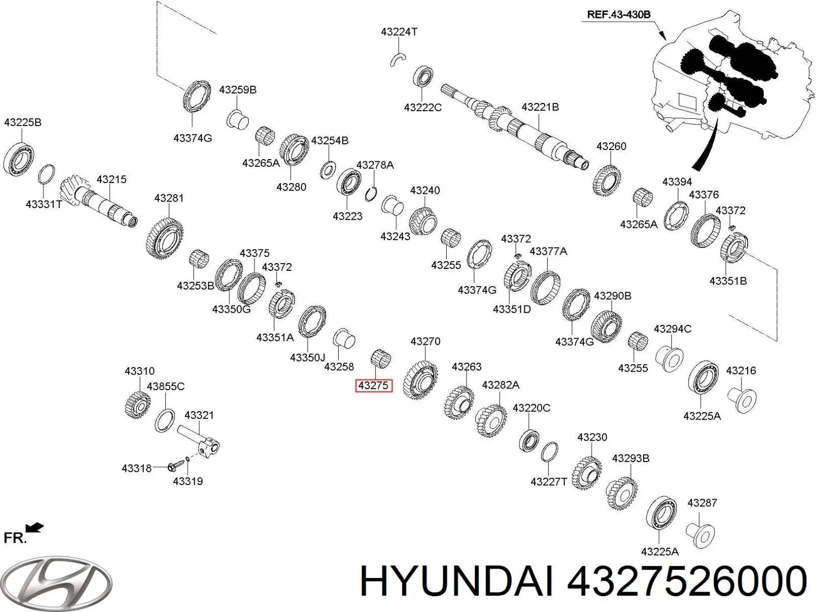  Hyundai/Kia 4327526000 ціна, від 12.59 USD