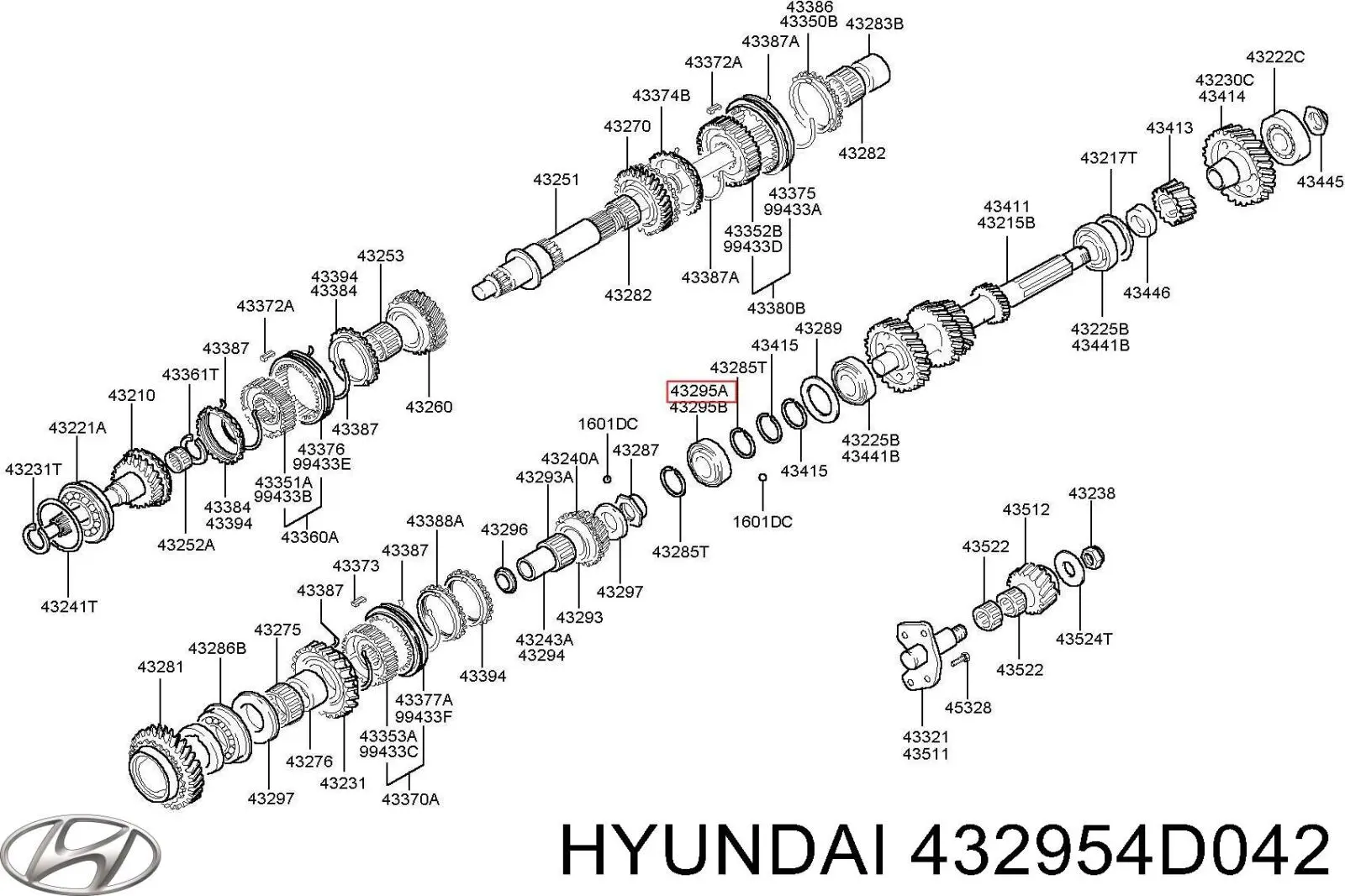  Hyundai/Kia 432954D042 ціна, від 47.90 USD