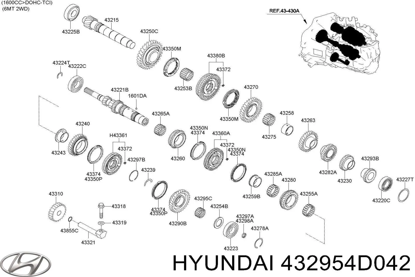 Купити 432954D042 Hyundai/Kia 