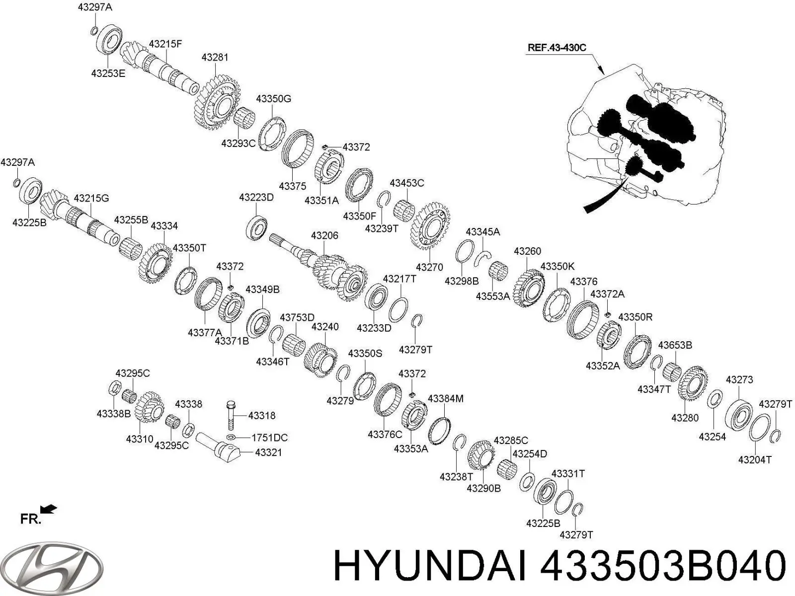  433503B040 Hyundai/Kia