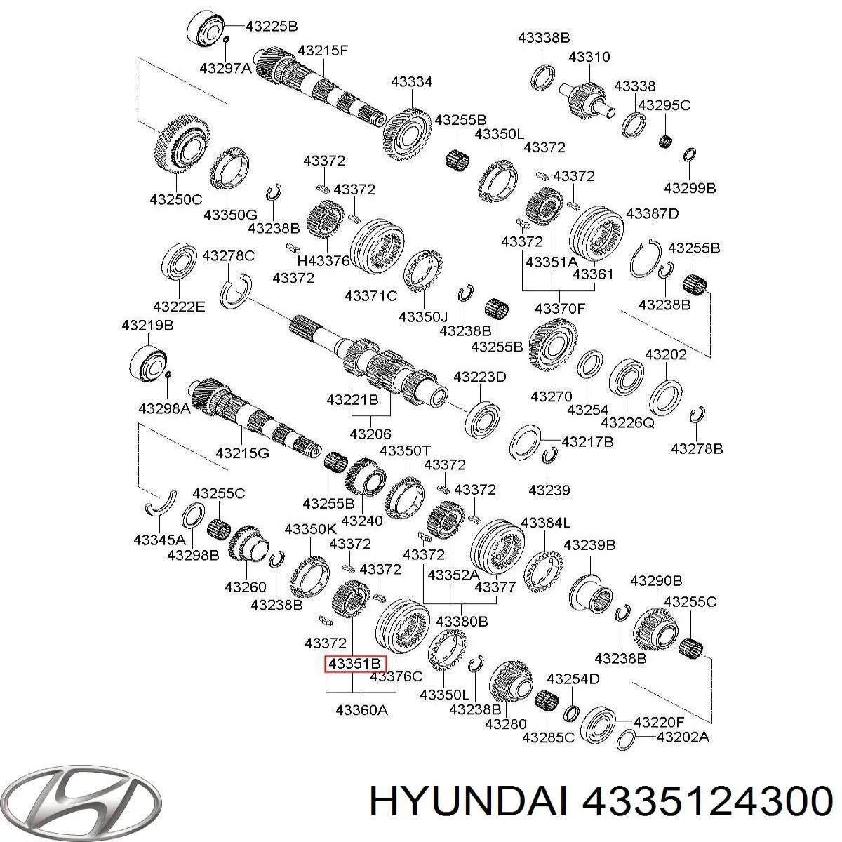  Hyundai/Kia 4335124300 ціна, від 13.71 USD