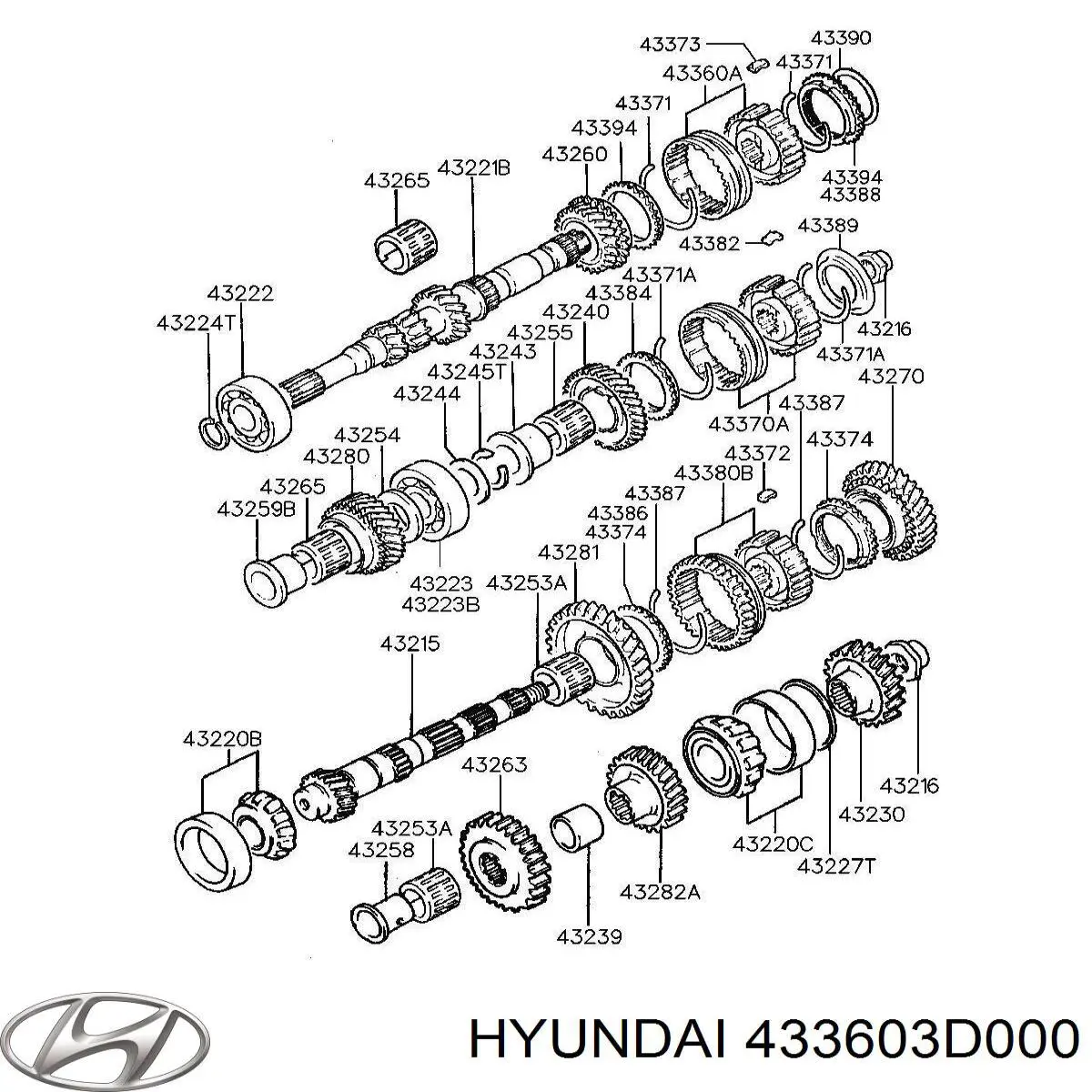  Hyundai/Kia 433603D000 ціна, від 218.13 USD