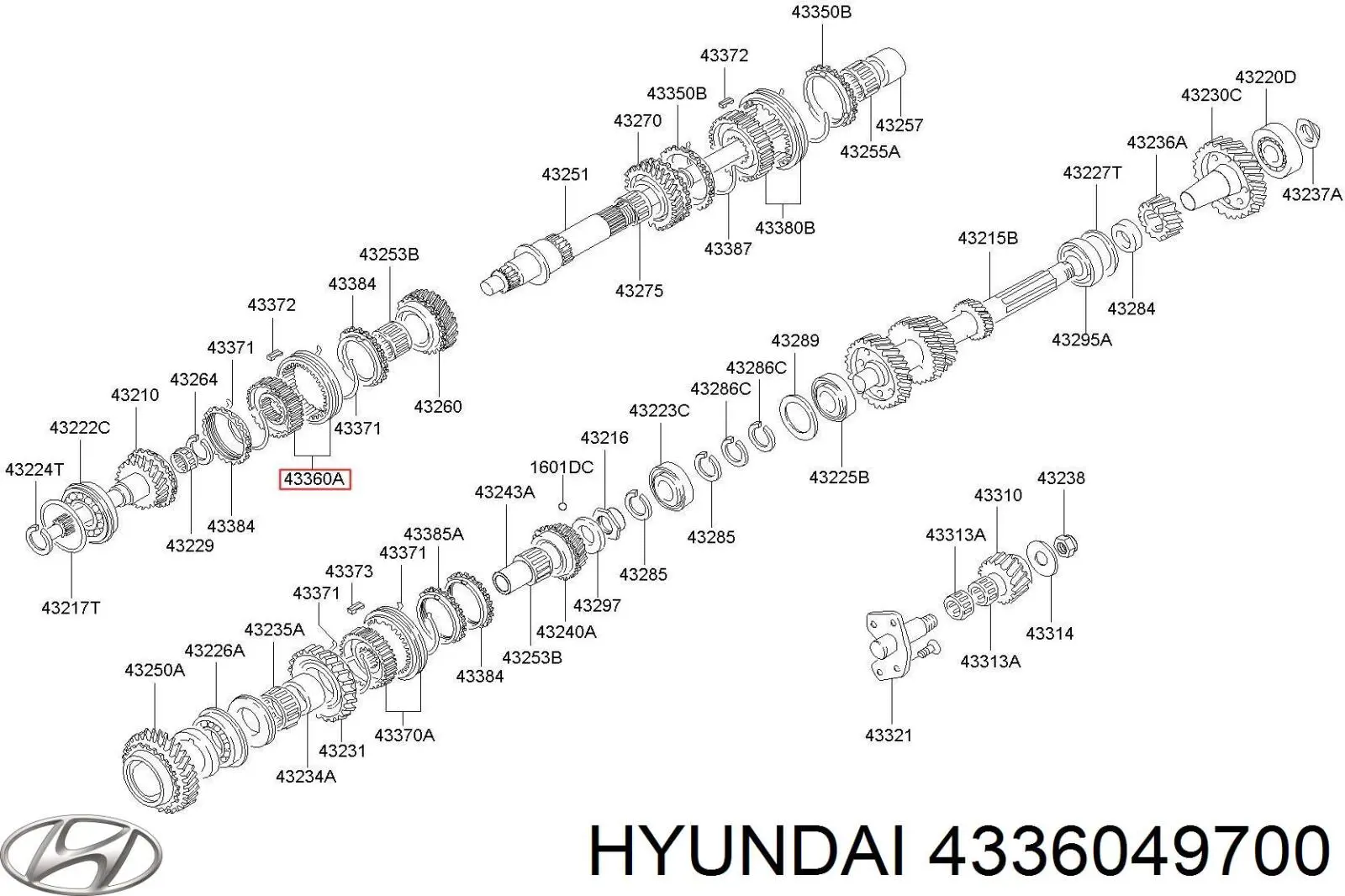  Hyundai/Kia 4336049700 ціна, від 55.37 USD