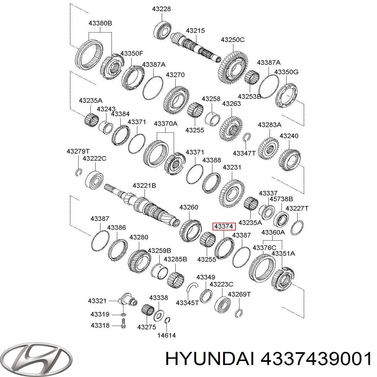 4337439010 Hyundai/Kia Кільце синхронізатора