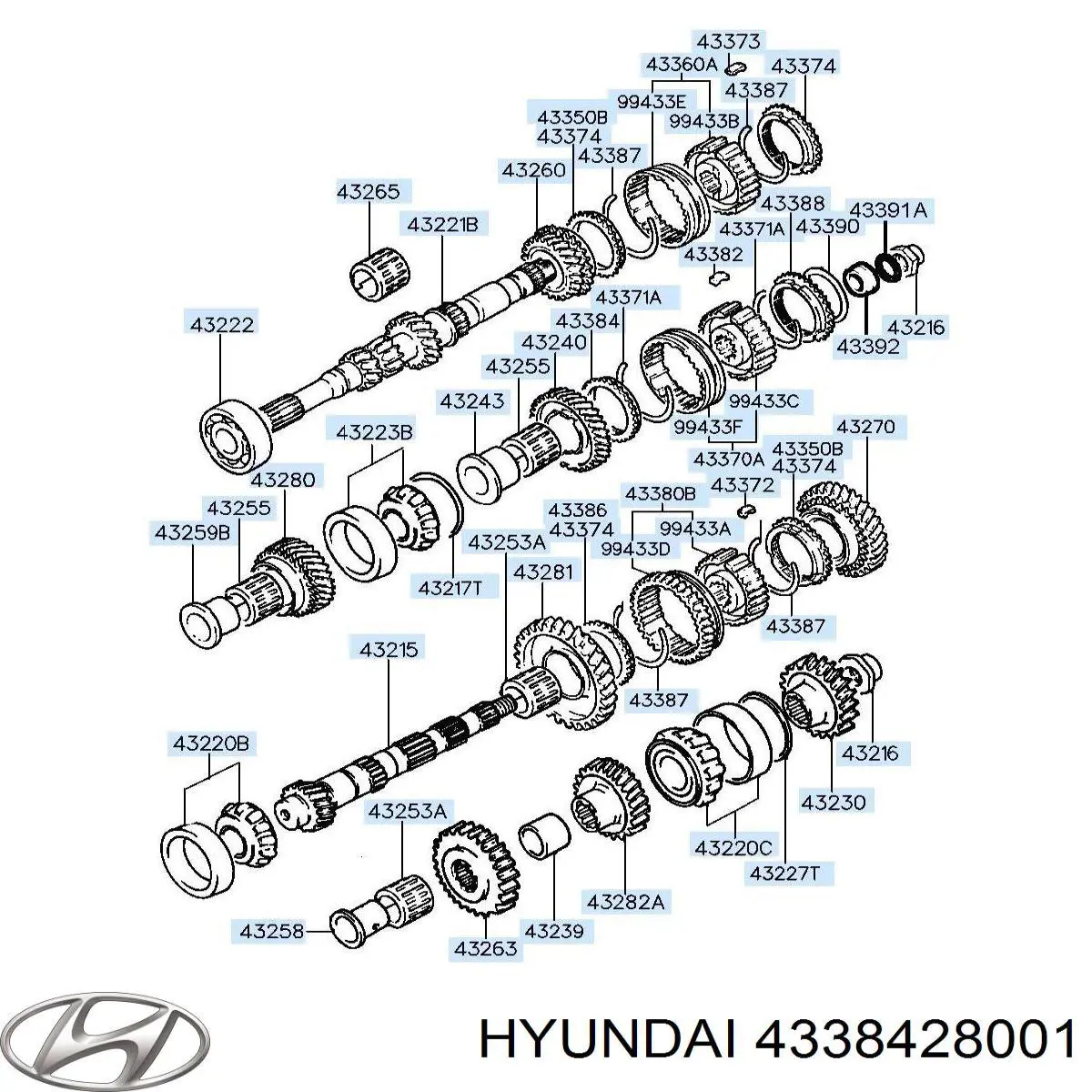 Кільце синхронізатора Hyundai/Kia 4338428001 ціна, від 22.85 USD