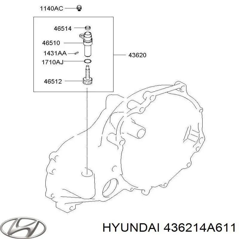 Купити 436214A611 Hyundai/Kia Датчик швидкості обертання валу АКПП