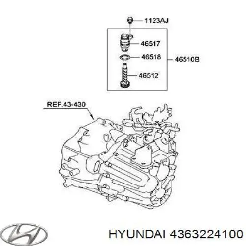  Hyundai/Kia 4363224100 ціна, від 67.24 USD