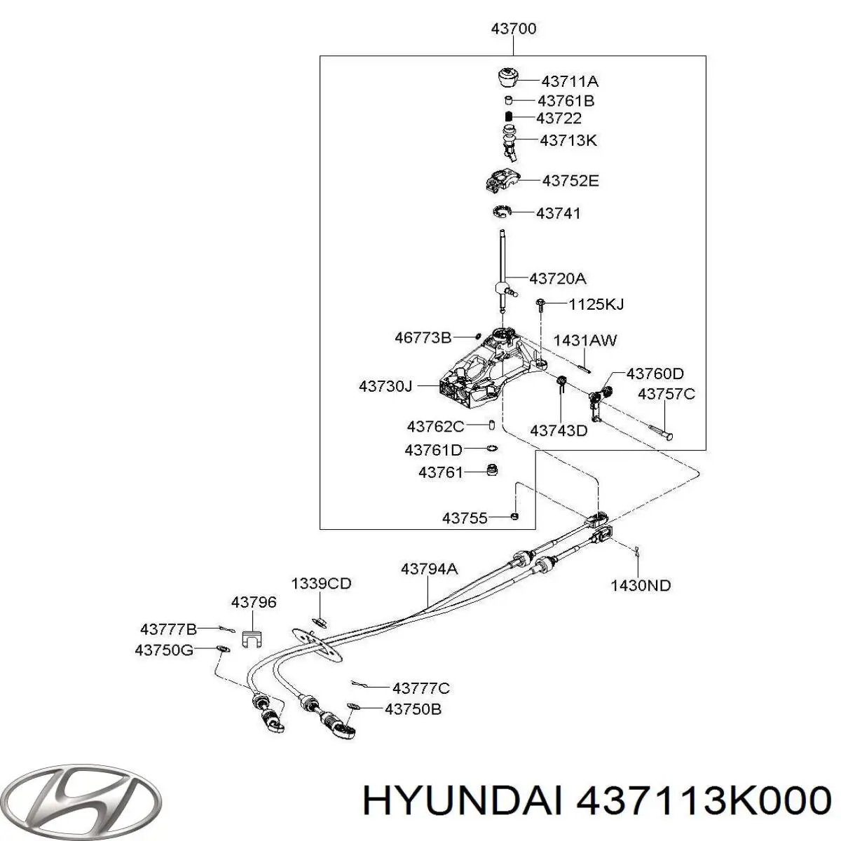  437113K000 Hyundai/Kia