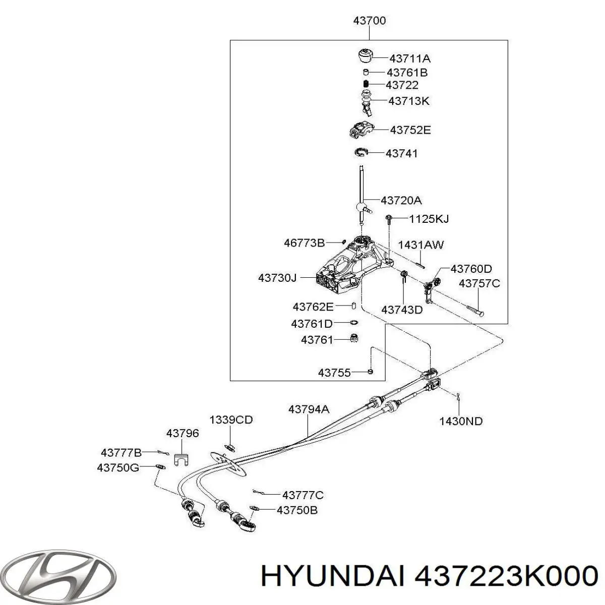  437223K000 Hyundai/Kia