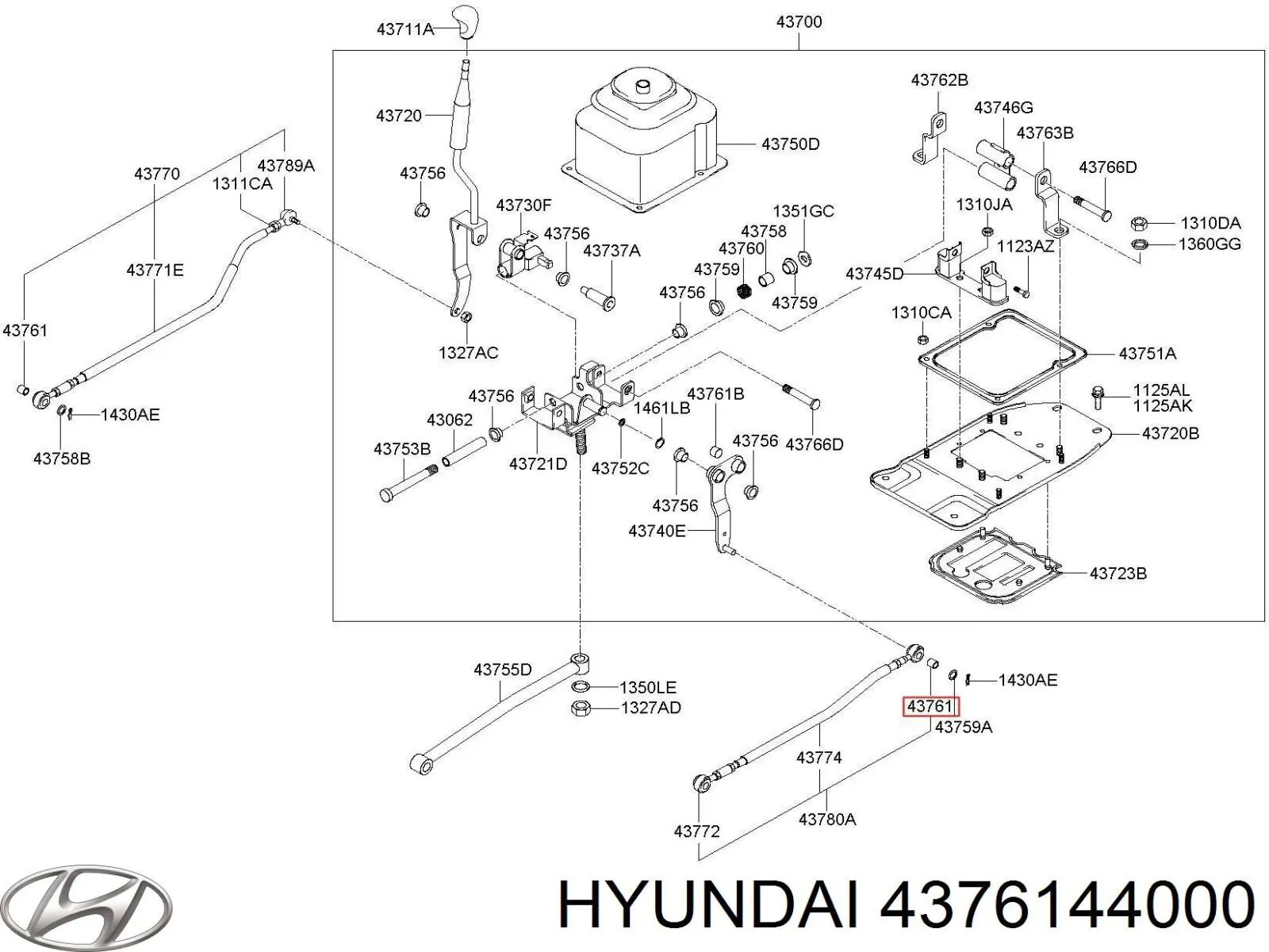 Втулка механізму перемикання передач, куліси Hyundai H-1 STAREX Starex (Хендай H-1 STAREX)