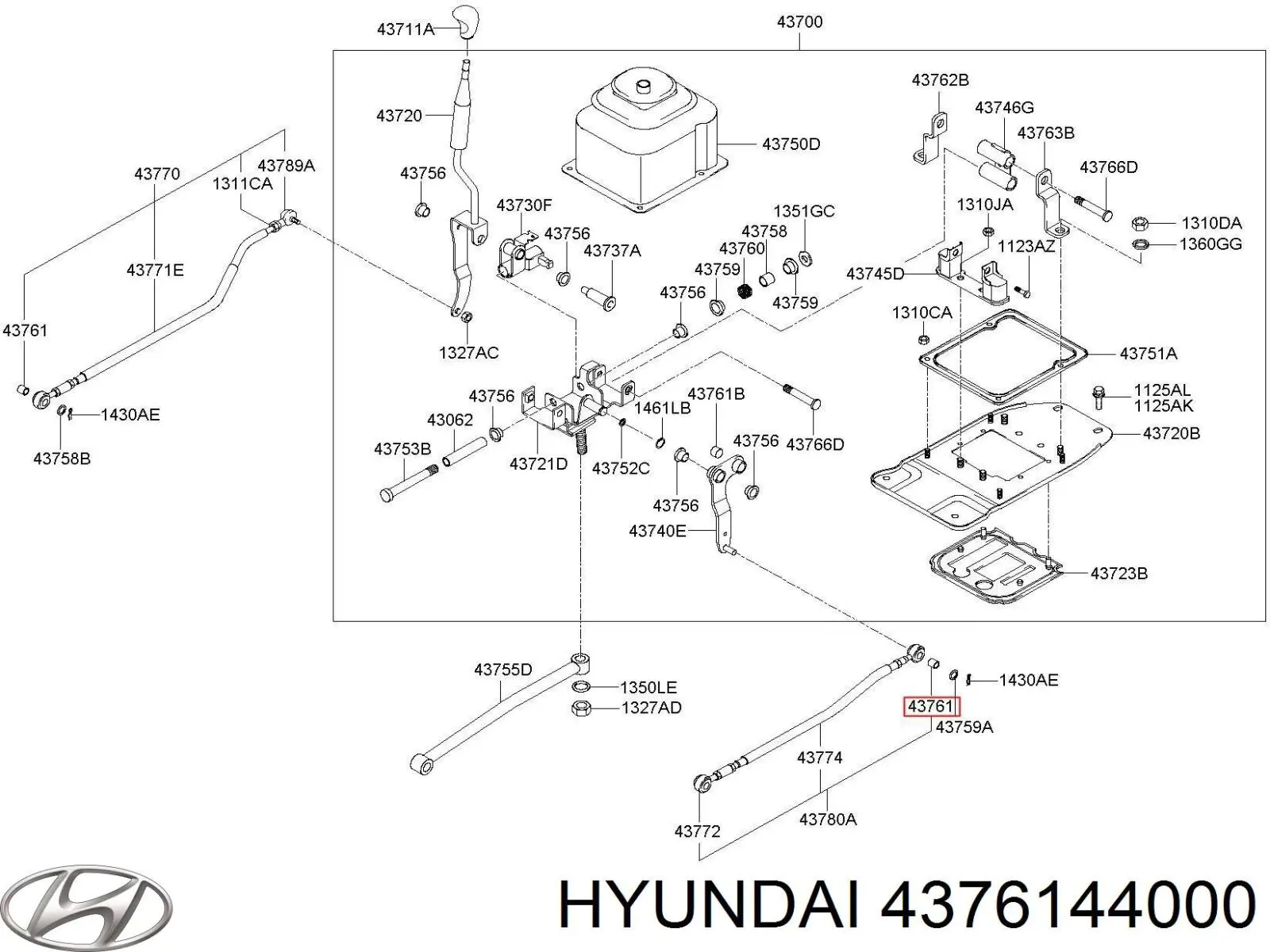 4376144000 Hyundai/Kia Втулка куліси КПП