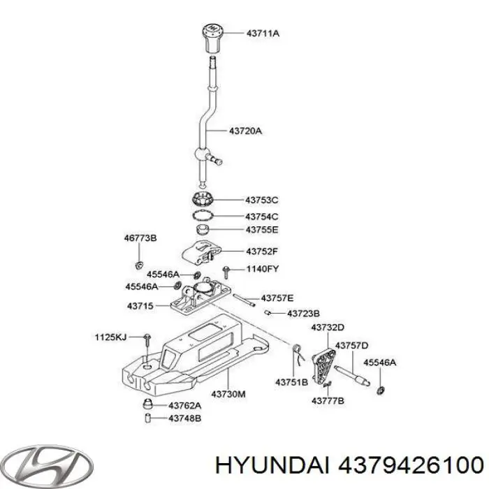 Трос перемикання передач, здвоєний Hyundai/Kia 4379426100 ціна, від 39.32 USD