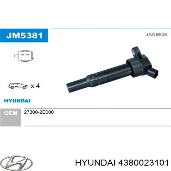  Hyundai/Kia 4380023101 ціна, від 126.66 USD