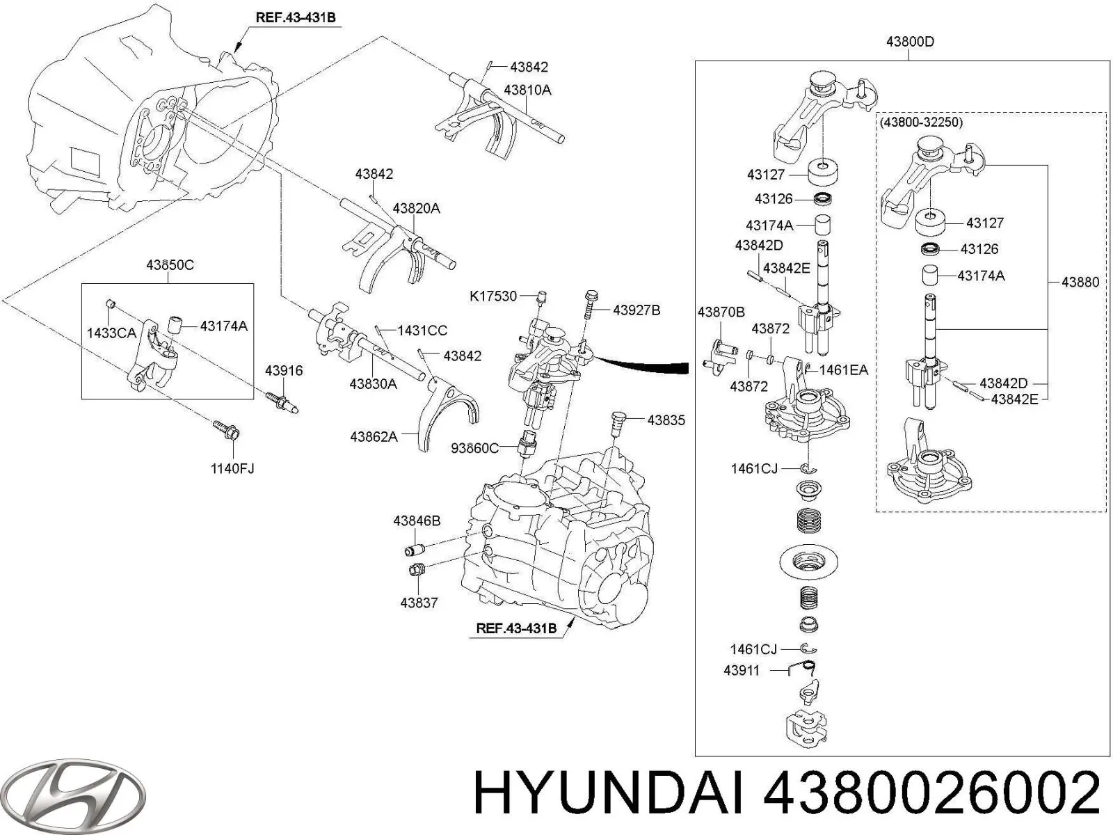 Hyundai/Kia 4380026002 ціна, від 478.36 USD