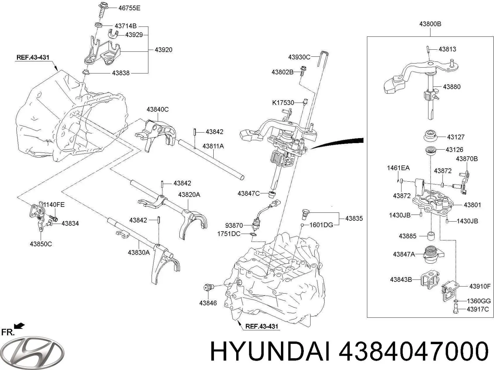  Hyundai/Kia 4384047000 ціна, від 32.04 USD