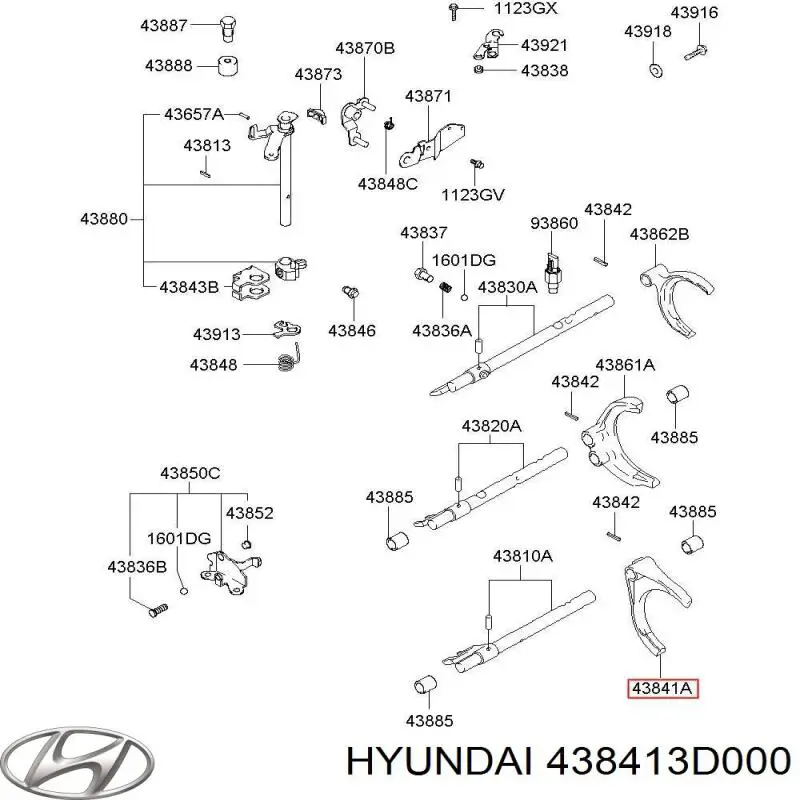  Hyundai/Kia 438413D000 ціна, від 148.78 USD